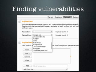 Finding vulnerabilities
 
