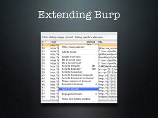 Extending Burp
 