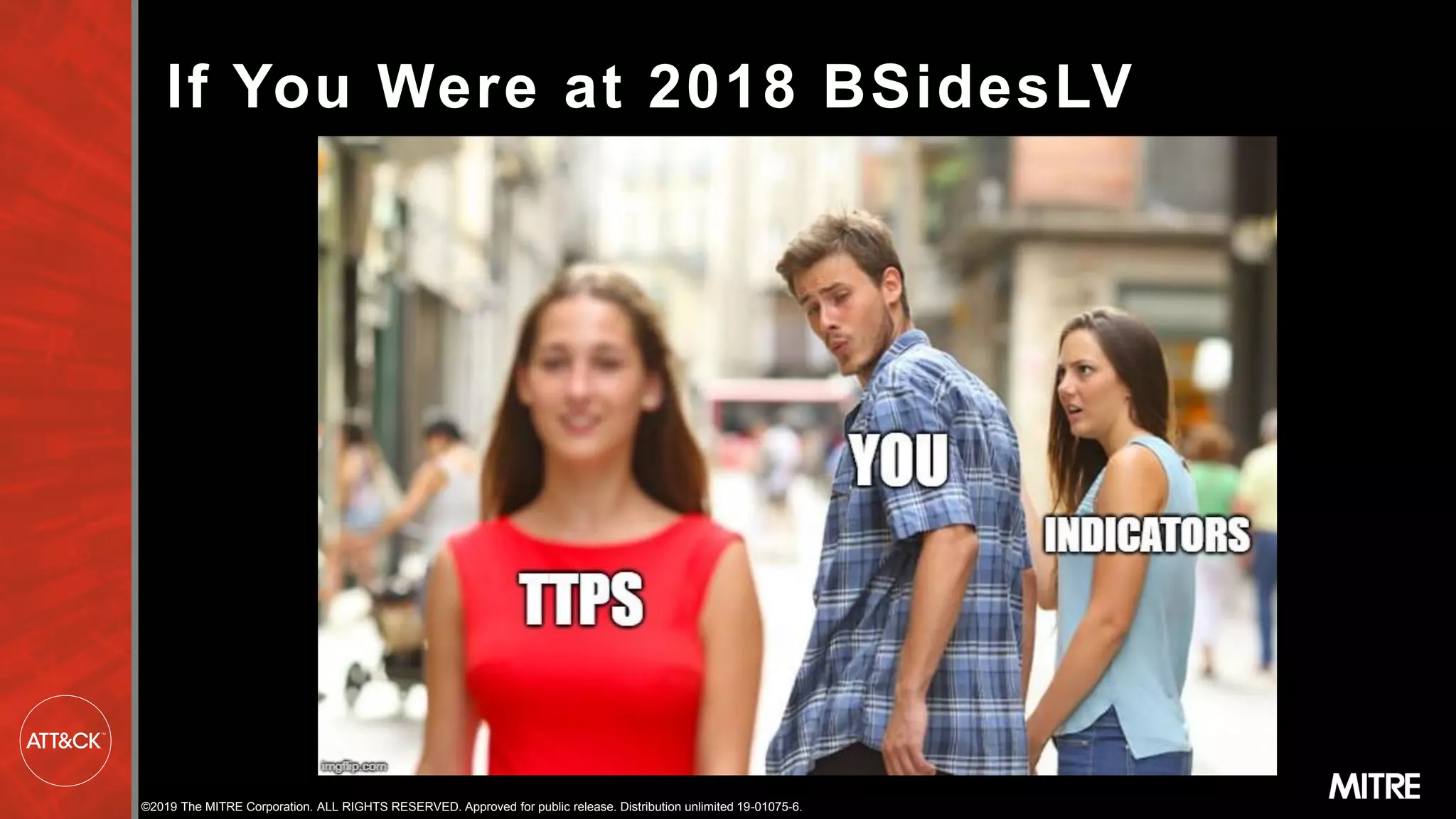 ©2019 The MITRE Corporation. ALL RIGHTS RESERVED. Approved for public release. Distribution unlimited 19-01075-6.
If You Were at 2018 BSidesLV
 