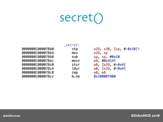 @bellis1000
secret()
BSidesMCR 2018
 