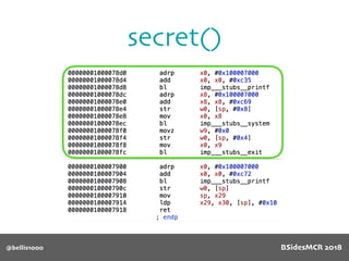 @bellis1000
secret()
BSidesMCR 2018
 