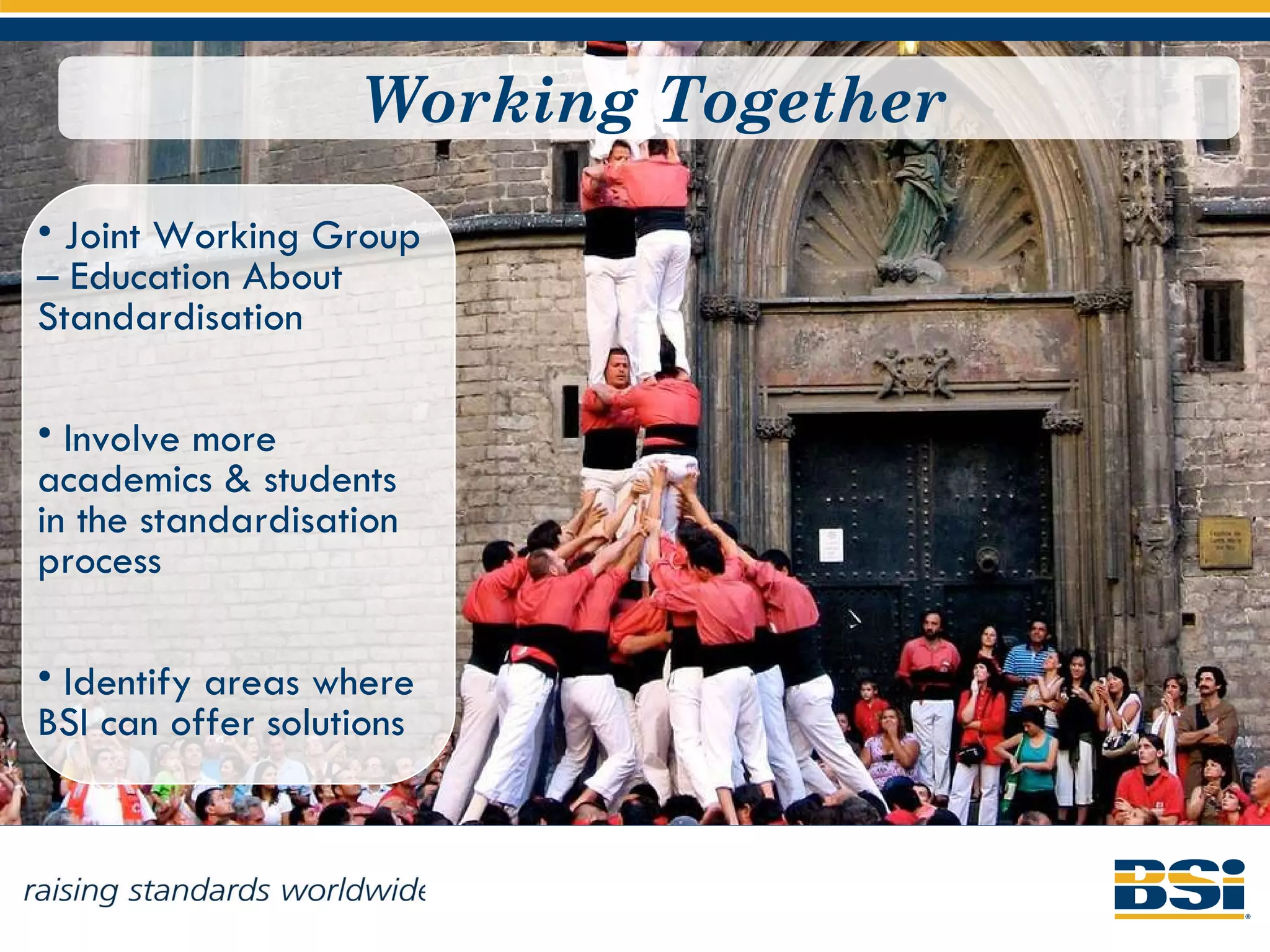 BSI Presentation Working with Higher Education PPT