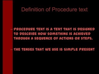 Procedur text | PPT