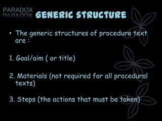 Procedur text | PPT