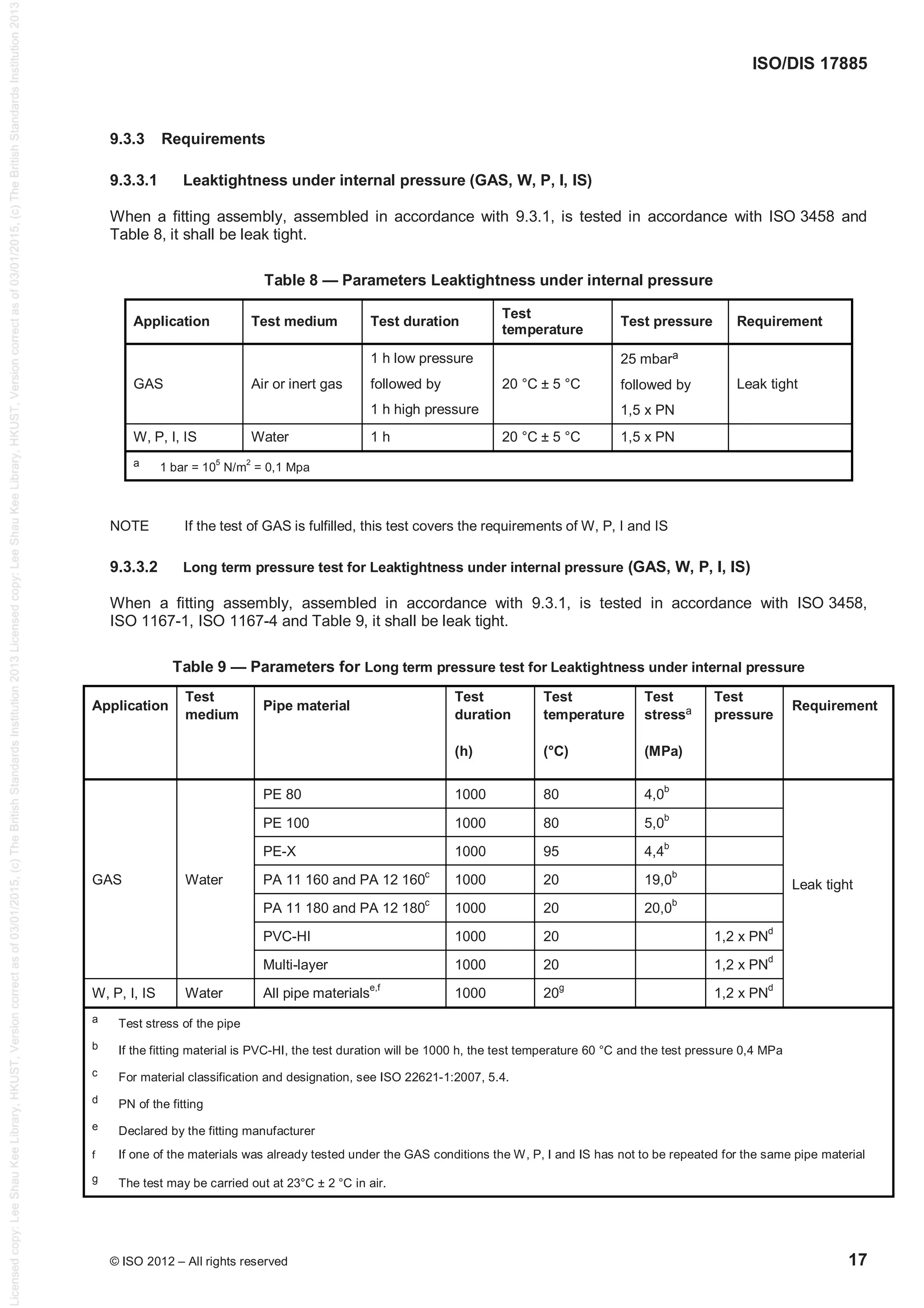 [Bs iso 17885] - plastics piping systems. mechanical fittings for ...