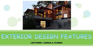 LECTURER : CARIZA A. FLORES
 