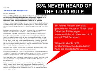 68% NEVER HEARD OF THE 1-9-90 RULE<br />Ein halbes Prozent aller aktiv gewordenen Nutzer ist für fast zwei Drittel der Edi...