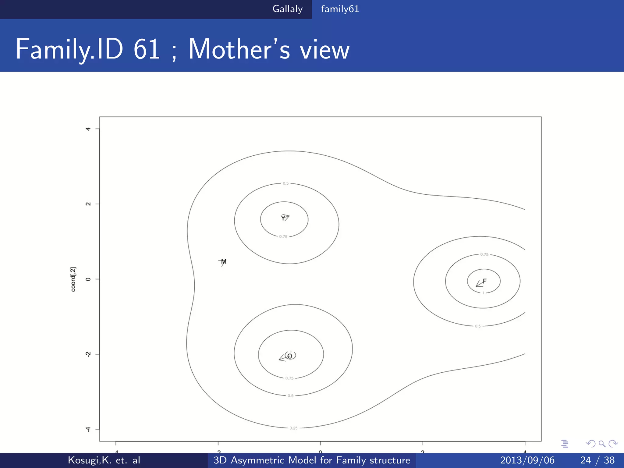 Gallaly family61
Family.ID 61 ; Mother’s view
Kosugi,K. et. al 3D Asymmetric Model for Family structure 2013/09/06 24 / 38
 