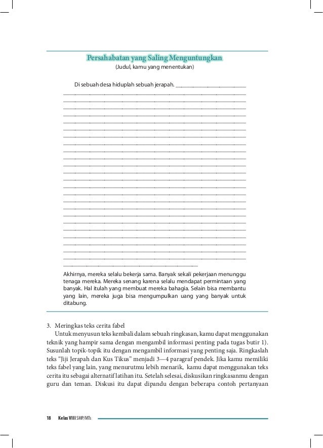 Buku Siswa Bahasa indonesia Kelas VIII SMP Kurikulum 2013