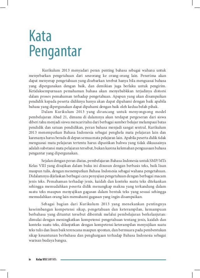 Buku Siswa Bahasa indonesia Kelas VIII SMP Kurikulum 2013
