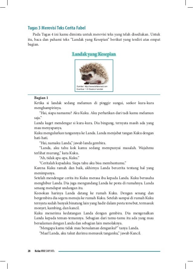 Contoh Cerita Fabel Singkat