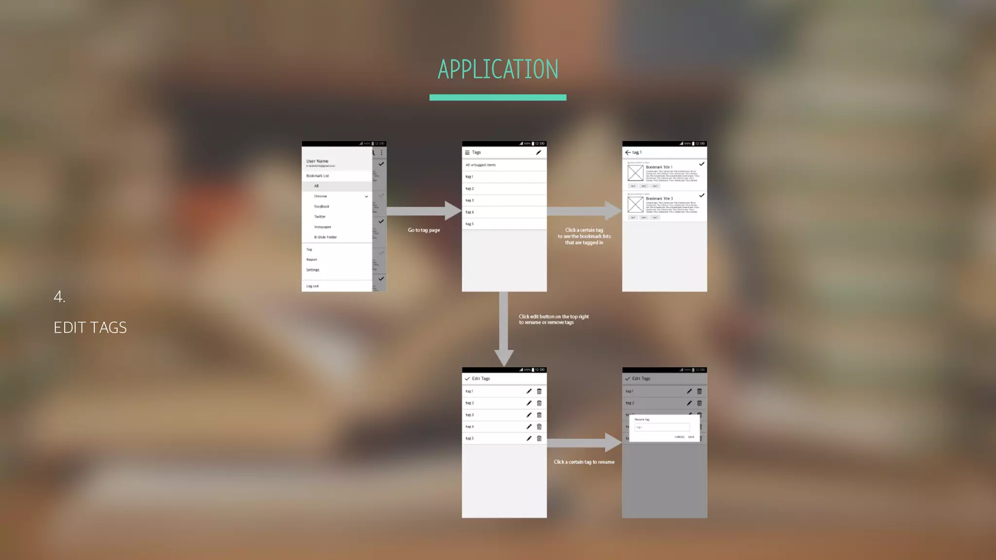APPLICATION
4.
EDIT TAGS
 