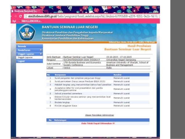 Bantuan seminar luar negeri