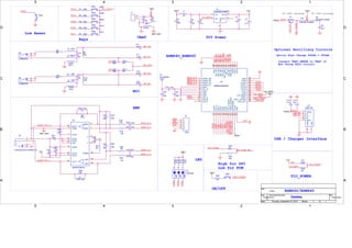 3

SW4
PIO20

R7 1K0

1

0R

C2

C4

0.1u

U1
XC6209F332MRN
Vout 5
Vin

1V8_SMPS 3
C6

C5

10uF

SP1

SW5

CE

4

BTP

3V3

VBAT

R3 0805 package
Q1

C3
C7

VBUS

1u0

0.1u

1u0

VOLAMP_GND

VBAT
C9
2u2

LUMBURG

3
2
1

BSM640_BSM645

R10
0R

15N

R11
0R

C17
15p

L5 15N

C16
2u2

R13
2K2

C18
2u2

MIC_BN

E1
ANTENNA

SPKR_B_N
SPKR_B_P
SPKR_A_N
SPKR_A_P

MIC_BP
C19

STAR
SP3

MIC

15p

C20

C21

DNI

C22

DNI

AIO0
PIO16

1
2
3
4
5
6
7
8
9
10
11
12

AMP

47p

Connect VBAT_SENSE to VBAT if
Not Using This Circuit

48
47
46
45
44
43
42
41
40
39
38
37

MIC_BIAS

Option Fast Charge 400mR = 500mA

GND
MIC_AP
MIC_AN
MIC_BP
MIC_BN
MIC_BIAS
LED_2
USB_DP
USB_DN
PIO8
PIO1
PIO0

C

MIC_AP

SPRK_RN
SPRK_RP
SPKR_LN
SPKR_LP
GND
RF_IO
GND
GND
GND
AIO_0
PIO16
PIO17

U2
BSM640/BSM645

GND
PIO9
PIO20
PIO21
PIO19
PIO18
PIO7
PIO6
1V8_SMPS
VBAT
VBAT_SENSE
CHG_EXT

36
35
34
33
32
31
30
29
28
27
26
25

C
PIO20
PIO21
PIO19
PIO18
PIO7

1V8_SMPS
VBAT
1V8_SMPS
VBAT
VBAT_SENSE
CHG_EXT

C13
0.1u

U3
USB mini
VBUS
USB_DN
USB_DP

C26
1u0

AMP_GND
J6

C27
1u0

1
3
4
2

C30

PHONOJACK STEREO-14

3V3

C32

1u0

1
11
5
17
6

2

2 1u0

C28

LOUT

CON

SHDN

47p

30k

R22
12k

C31 2u2

PIO_POWER

R23
0R

SPKR_A_P

SPI_PCMB_SEL
VBAT

16

LINP

R20

15
14

SPKR_A_N
R24
12k

C33 2u2
R26 R27 R28
1K0 1K5 1K8
5

MAX9722AETE
R30
30k

D1
LN03402

R25
DNI

LED

3V3
3V3

High for SPI
Low for PCM
VBAT
R29

C34 47p

R17
DNI
PIO_POWER

1V8_SMPS
R19
0R

SW7

PIO_POWER

VREG_ENABLE

A

LED2 2

LED1 4

LED0 6

10k

ON/OFF

Title
<Title>

BSM640/BSM645

Size
Document Number
Custom<Doc>
Date:

5

B

USB / Charger Interface
C29

LINN

A

GND

3V3

R21
0R

SVDD
SVDD

12

SPKR_B_P

1
2
3
4
5

4

SGND

AUDIO_OUT_L

1
2
3
4
5

VBUS

4
SVSS
PVSS
PAD

13
9

2u2

MISO
CSB
MOSI
CLK

R18
12k

PVDD

1u0

SPKR_B_N

C25

7

2u2

VBUS
DD+
ID
GND
GND

RINP

ROUT
PGND

C24

1
2
3
4
5

6

B

RINN

R16
12k

8

1

10
3

J4

3

AUDIO_OUT_R

R15
30k

RSTB
LED0
LED1
CSB
MOSI
CLK
MISO
PIO_POWER
VREG_ENABLE
SPI_PCMB_SEL

47p

U4

13
14
15
16
17
18
19
20
21
22
23
24

VBUS
C23

30k
R14

C14
10u

GND

C12
DNI

C15
DNI
R12
0R

D

4u7

7

15p

MIC_AP
MIC_AN
MIC_BP
MIC_BN
MIC_BIAS
LED2
USB_DP
USB_DN

C11
2u2

STAR
SP2

J3

C8

Optional Ancilliary Circuits
R9
2K2

C10
L3 15nH

L4

R4
200mR/1%/0603

400mR/1%/0805

MIC_AN

RST#
LED_0
LED_1
PIO4
PIO2
PIO5
PIO3
PIO_POWER
VREG_ENABLE
SPI/PCMB#
VCHG
GND

LUMBURG

R4 0603 package

3V3 Power

L2 15nH
R8
0R

3
2
1

R3

BCX51

STAR

Keys

J2

VBUS

0.1u

VOL+

SW6

Low Reset

C1
10uF

R6 1K0

PIO7

REW

R5 1K0

PIO21

D

2
1

L1

VBAT

R2 1K0

VBAT

VBAT_SENSE

PIO19

VBAT
J1

1

2

SW2

FWB

R1 1K0

RSTB

2

CHG_EXT

SW3

PIO18

MFB
PIO_POWER

GND

4
SW1

VBAT

5

4

3

2

Rev
<RevCode>

Gemma

Thursday, September 27, 2012

Sheet

1

1

of

1

 