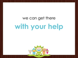we can get there

with your help
 