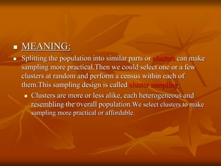 Bsm presentation cluster sampling | PPTX