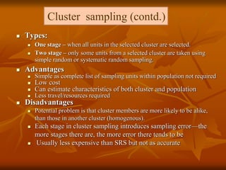 Bsm presentation cluster sampling | PPTX