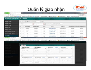 Quản lý giao nhận 
BSM Software Corp I A member of BSM Group 
 