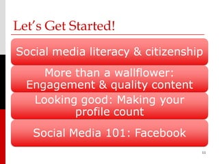 Let’s Get Started!




                     11
 