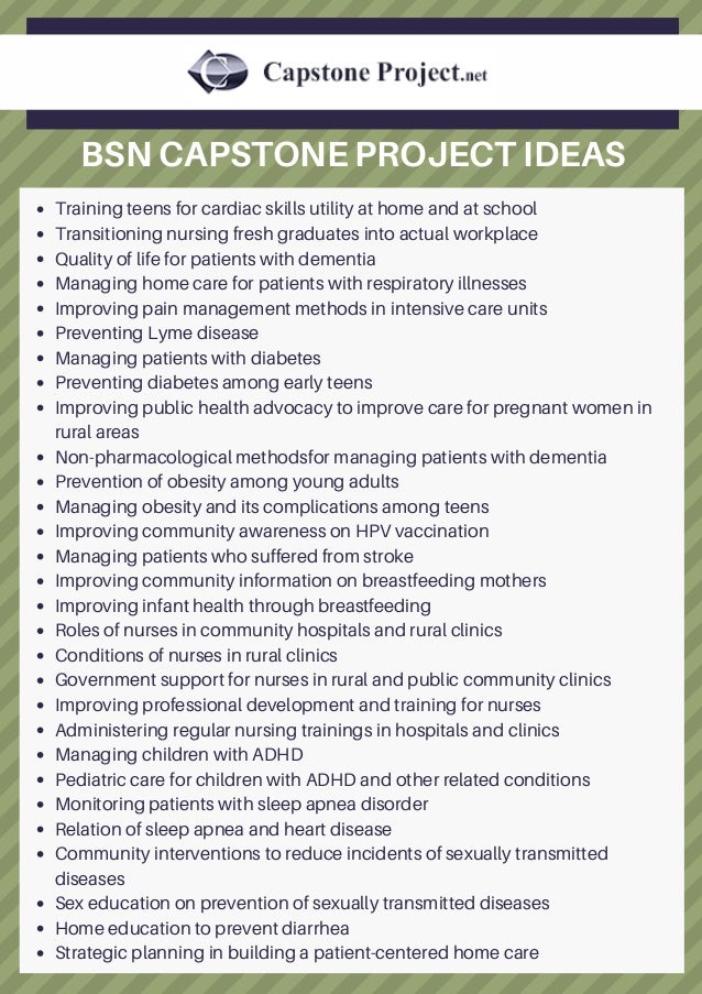 cardiac nursing capstone project ideas