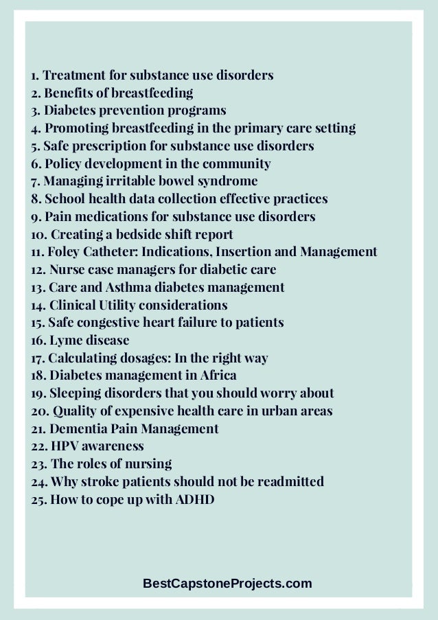 Examples of nursing projects image