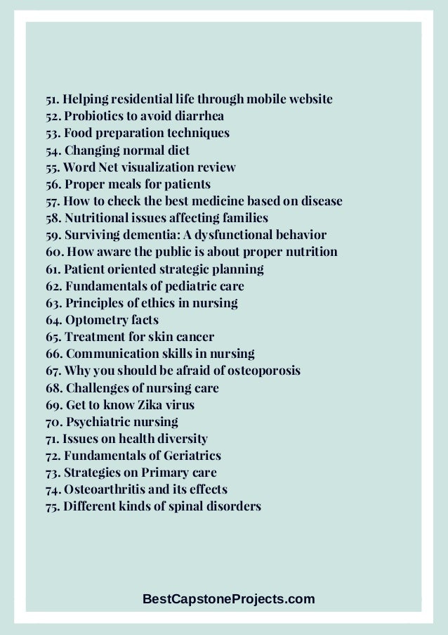 Sample of nursing capstone project paper pdf picture