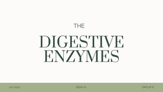DIGESTIVE
ENZYMES
THE
BSN1-N GROUP 6
oct 2022
 