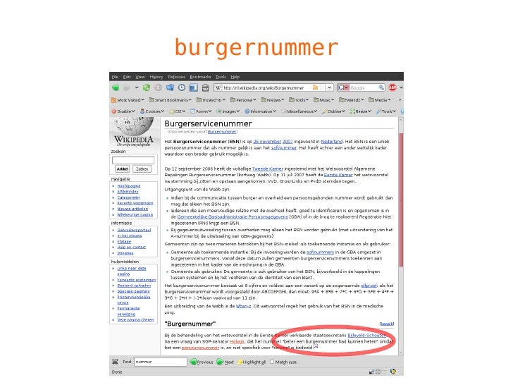 Burgerservicenummer en idm