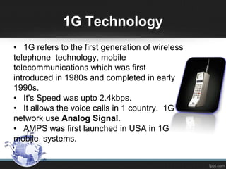 Mobile communication Technology and Networking | PPTX