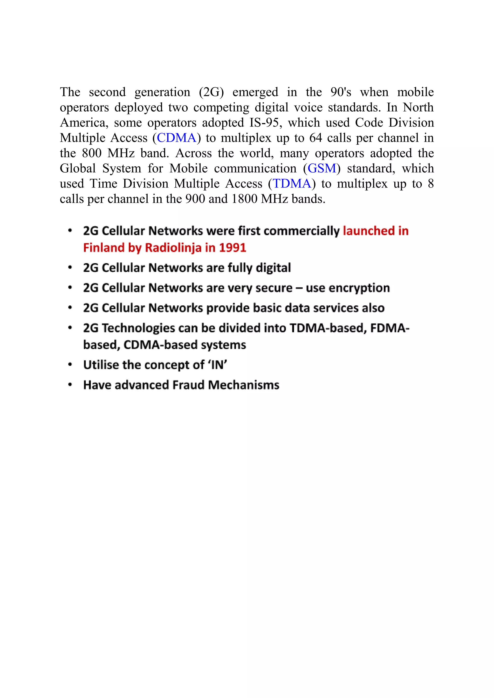 Digital cellular system