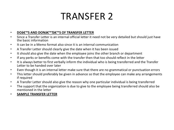 employee internal transfer letter barca fontanacountryinn com transfer letter from one department to another