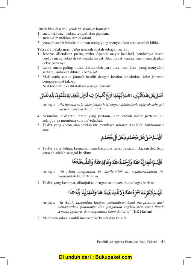 Salah Satu Ucapan Doa Dalam Shalat Jenazah Berbunyi Masnurul