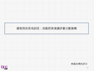 59
Example: a snippet of an actual clinical ADOS diagnostic session
 