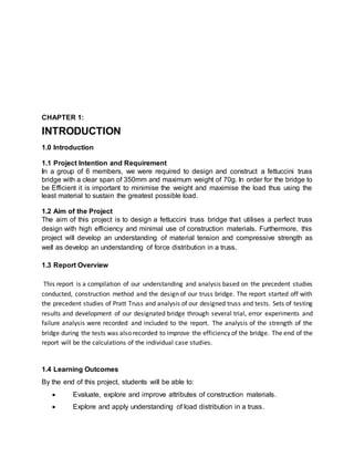 Project Chapter Example Construction Building Structure Project 1 Report | DOCX