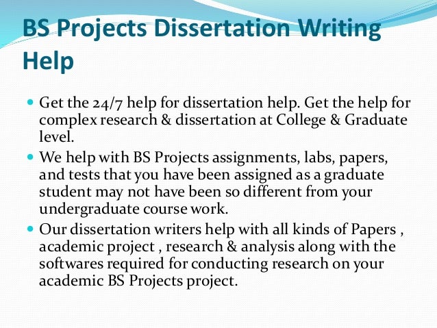 Dissertation project hints