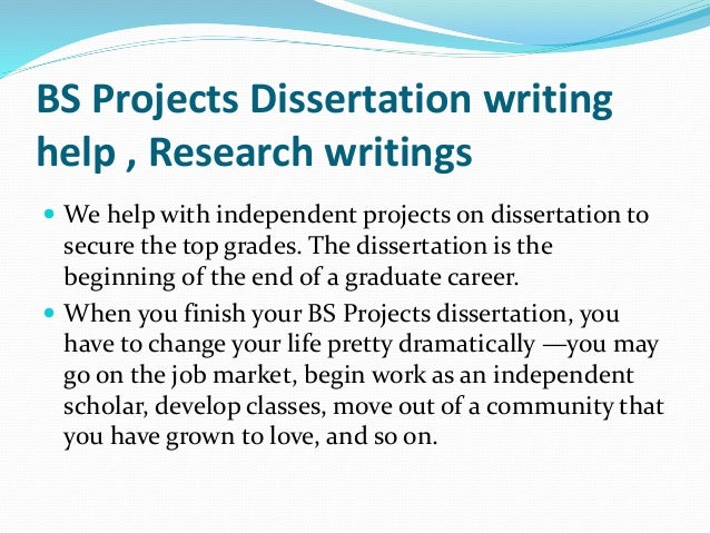 Dissertation project hints