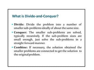 Bs,qs,divide and conquer 1 | PPT