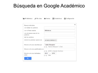 Búsqueda en Google Académico
 