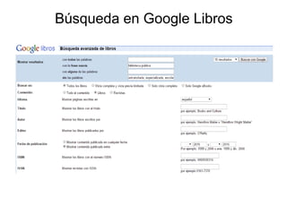 Búsqueda en Google Libros
 