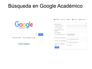 Búsqueda en Google Académico
 