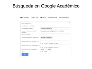 Búsqueda en Google Académico
 