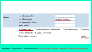 Búsqueda Google Libros. Libro encontrado: El Sector Agrario: Análisis Desde Las Comunidades Autónomas
 