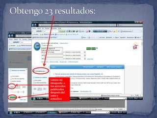 Obtengo 23 resultados:Limito mi búsqueda  a los artículos publicados después del 2000 y actualizo