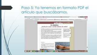 Paso 5: Ya tenemos en formato PDF el
artículo que buscábamos.
 