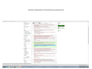 Entramos cliqueando en el documento que queremos ver
 