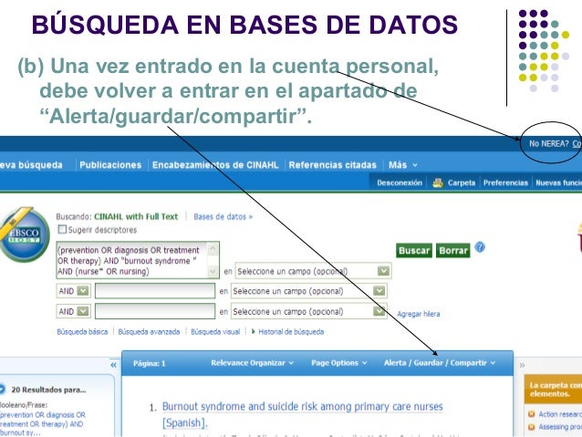 Búsqueda en bases de datos