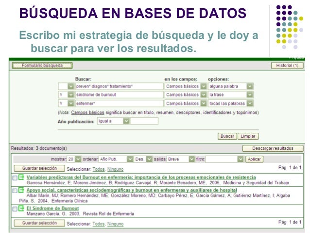 Búsqueda en bases de datos