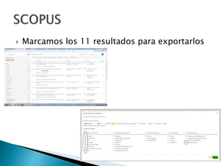  Marcamos los 11 resultados para exportarlos
 