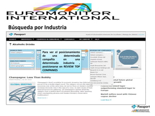 Búsqueda por Industria
Para ver el posicionamiento
de una determinada
compañía en una
determinada industria ,
posicionarse en REVIEW TOP
COMPANIES
 