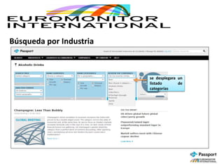 Búsqueda por Industria
se desplegara un
listado de
categorías
 